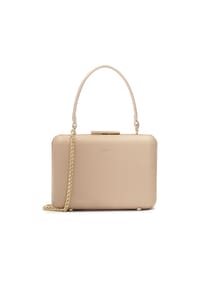 Kazar - Starre, mit Leder überzogene Tasche - Beige