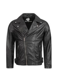 Rock Creek - Lederjacke Regular Fit - Schwarz