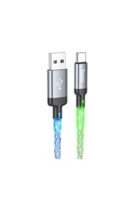 COFI - HOCO U112 USB-A zu Typ-C Kabel 3A 1 m – Grau - Grau 100 x 0,5 x 0,5 cm