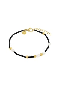 NOELANI - Damen Armband, Edelstahl mit Süßwasserzuchtperlen - GOLD