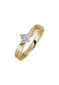 LYOMI - Ring 585/- Gold 1 Diamant Lab Grown 0,25ct. - gelb