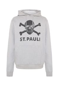 FC ST. PAULI - Hoodie St. Pauli Totenkopf, Tunnelzug,für Herren - BRAUN