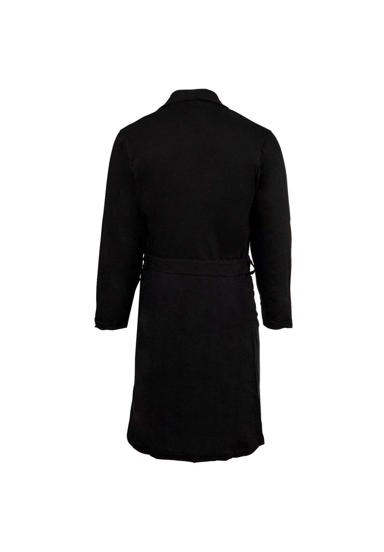 Boss Herren Bademantel - Robe, Morgenmantel, Baumwolle, Logo, Schwarz, 2XL