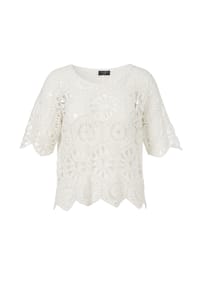 VIA APPIA -DUE- - Pullover, Lochmusterstrick, für Damen - 100 SCHWARZ