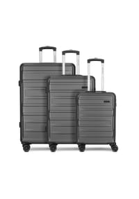 WORLDPACK New York 2.0 - New York 2.0 4 Rollen Kofferset 3-teilig - black-metallic