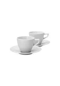 JOOP! Espressotassen-Set "Single Cornflower", 2er-Set - SINGLE CORNFLOWER - WEISS