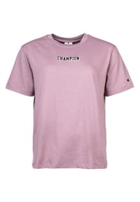 Champion® - Damen T-Shirt - Crewneck, Rundhals, Kurzarm, Baumwolle, Logo, einfarbig - Rosa