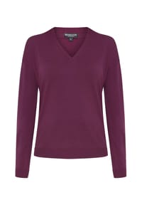 MANGUUN collection - Pullover, V-Ausschnitt, für Damen - 1 PALE MAUVE