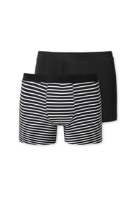SCHIESSER - Retroshorts 2er-Pack Basic Kids - schwarz/weiß