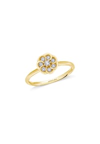 MONCARA - Damen Ring, 585er Gold, 8 Diamanten zus. ca. 0,20 Karat - Gelbgold