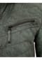 JILANI Herren Lederjacke Steppjacke Kapuze Lammnubuk dunkelgrün Bild 9