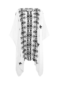 MANGUUN - Poncho, WHITE/BLACK, 99 - WHITE/BLACK