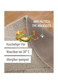 WECONhome Badteppich Davie - Hoch-Tief-Effekt - Badteppich - anthrazit grau