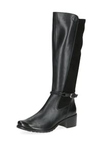 Stiefel, Blockabsatz, Leder, für Damen - 019 BLACK COMB