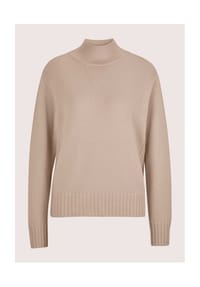 MADELEINE - Stilvoller Kaschmirpullover mit Stehkragen - beige