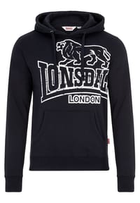 LONSDALE™ - Herren Kapuzensweatshirt normale Passform TADLEY - Black/Ecru