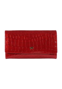 BRAUN BÜFFEL VERONA - Geldbörse, Leder, Emblem, Krokodil-Prägung, für Damen - 010 SCHWARZ