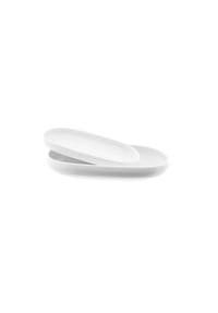 ALMINA® - Belicia Servierplatten-Set aus Porzellan – 2-teilig in elegantem Weiß - Weiß 30 x 18 x 4,5 cm