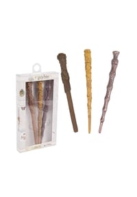 COFI - Harry Potter 3x Stifte Kugelschreiber mit Harry Potter Motiven - Braun 6x19,5x2,5 cm