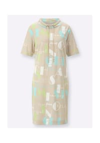 SIEH AN! - Jersey-Kleid - sand-flamingo-bedruckt