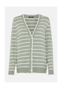 olsen - Cardigan mit modernem Streifenmuster - Salvia Green