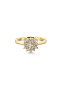MONCARA - Damen Ring, 585er Gold, 37 Diamanten zus. ca. 0,35 Karat - Gelbgold