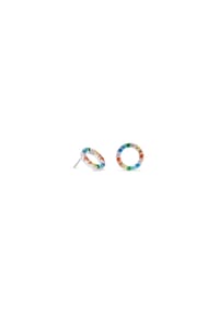 CŒUR DE LION - Ohrringe Sparkling Circle - Multicolor Silber