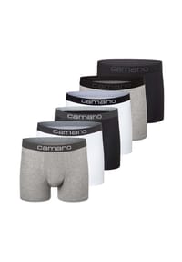 camano® - Herren Boxershorts, 6er Pack - Comfort BCI Cotton, Unterhosen, Stretch Baumwolle - Blau