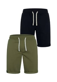 INDICODE - Shorts Sweat 2-Pack Eddy - Beetle/Black