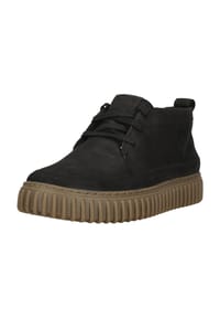 CLARKS® - Ankle Boots Torhill Lace High mit profilierter Laufsohle - 1216 Black Leather