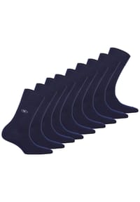TOM TAILOR - 9er Pack Herren Socken - Basic, einfarbig - Blau