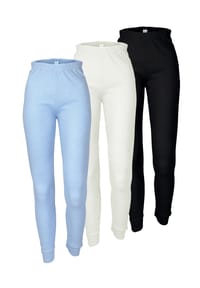 BLACK SNAKE - Thermounterhose Damen 3er Set cozy - Creme/Grau/Hellblau