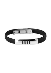 Adelia's Bold Style - Armband – Armreif aus Kautschuk Ø 6,5 cm cm - schwarz