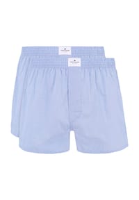 TOM TAILOR - Boxershorts "Westside C", kariert, 2er-Pack,  für Herren - hellblau/weiß kariert