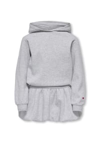 ONLY® - Kleid, Kapuze, für Kinder - LIGHT GREY MELANGE