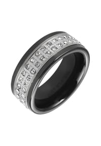 Adelia's - Damen Ring aus Edelstahl - schwarz