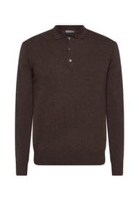 GALERIA - Cashmere-Pullover, Polokragen, für Herren - 2 BROWN A30964P