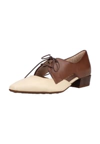 Hispanitas - Leder Halbschuhe - Beige/Grün