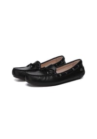 EVERAU® - Damen Leder Loafer - Grebes - BLACK