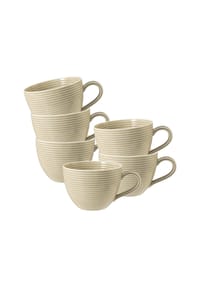 Seltmann Weiden Kaffeetassen Beat Color Glaze 0,26 l 6er Set - BEAT - beige