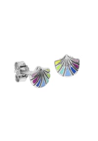 OSTSEE-SCHMUCK® - Ohrstecker , Blüte , Silber 925/000 - blau