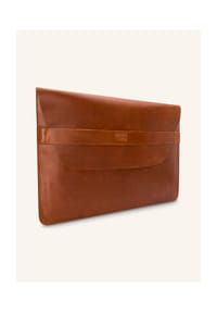 BUCKLE & SEAM - Leder Laptoptasche TERRA, wasserdicht - Cognac
