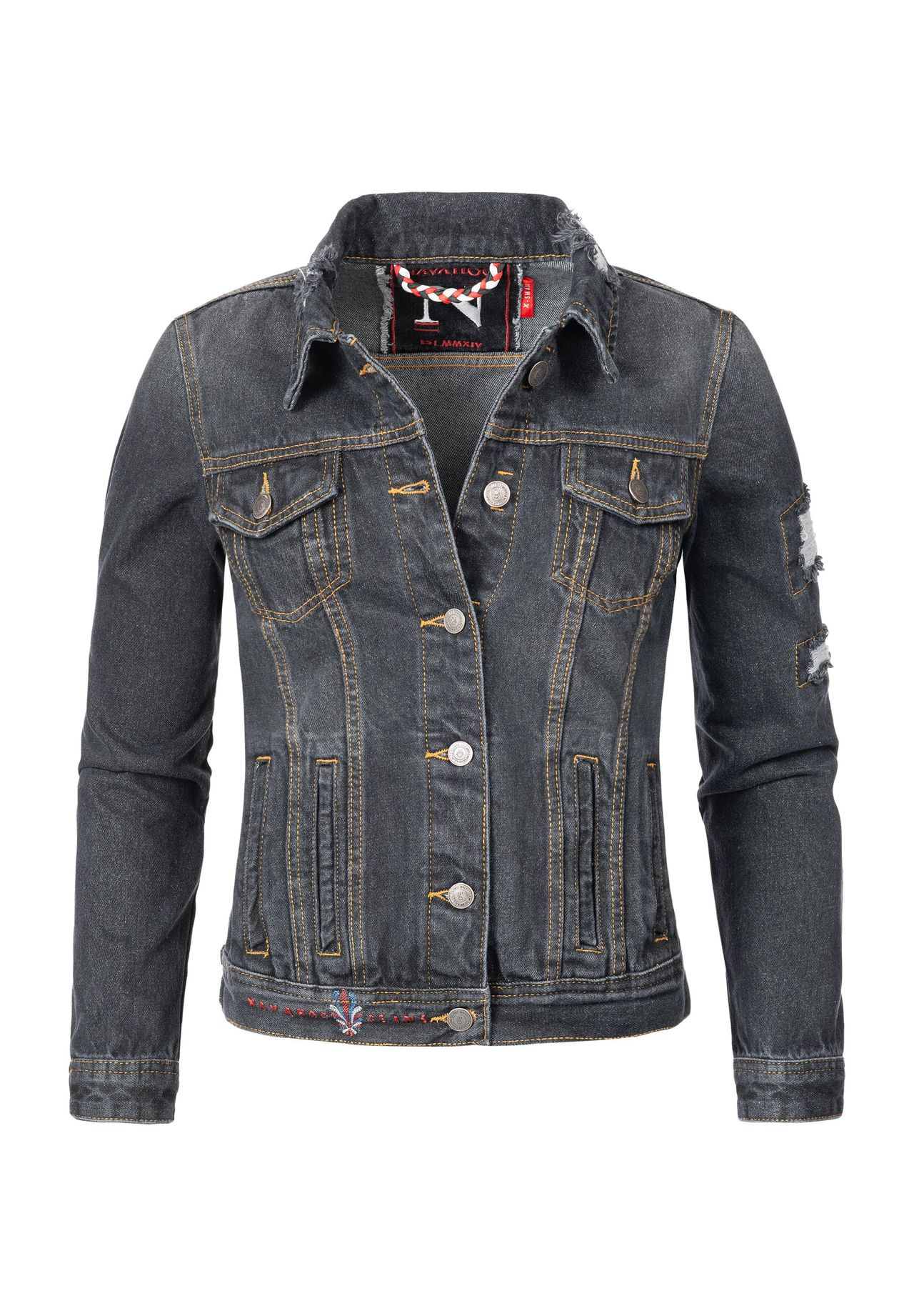 Noisy May Damen Taillierte Jeansjacke Damen – Stretch Denim In Schwarz & Grau, Größen 6-12 Jeans Jacke Für Damen