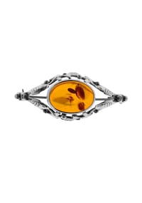 OSTSEE-SCHMUCK® - Brosche , Fischland 43x18 mm , Silber 925/000 - silber