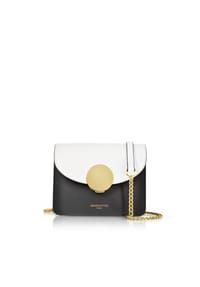 LePARMENTIER PARIS - New Ondina Mini Color Block Shoulder Bag - caramel/dark green