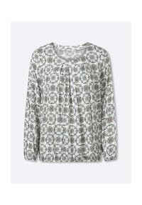 heine - Druck-Bluse - khaki-sand-bedruckt