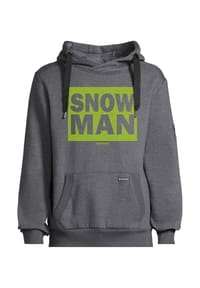 salzhaut - Hoodie HEFF - SNOWMAN - Anthra-Lime Green