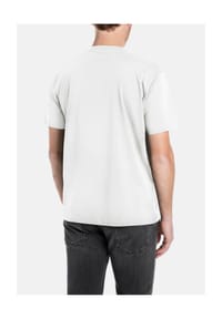 REPLAY - T-Shirt, Baumwolle, für Herren - 011 NATURAL WHITE
