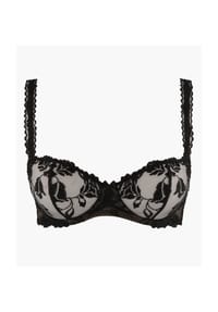Aubade - TM Softessence Balconette-BH, Stickerei, Spitze, für Damen - NOIR