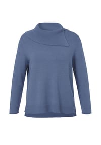 VIA APPIA -DUE- - Pullover mit großem Kragen - bleu melange